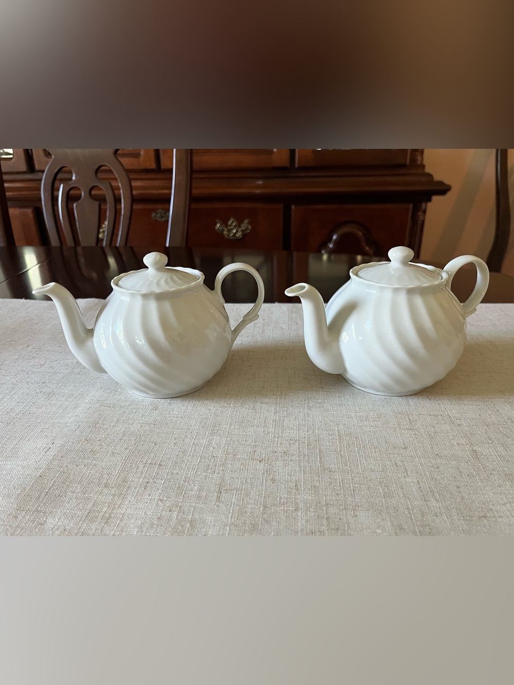Pair Of Damico Collection Small Ceramic Tea Pots
